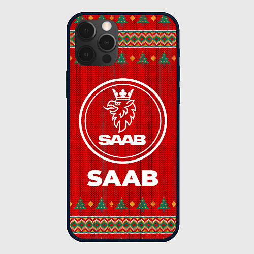 Чехол iPhone 12 Pro Max Saab new year / 3D-Черный – фото 1