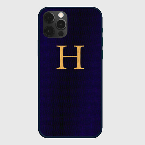 Чехол iPhone 12 Pro Max Weasley jumper letter H / 3D-Черный – фото 1