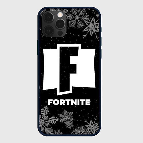 Чехол iPhone 12 Pro Max Снежный Fortnite / 3D-Черный – фото 1