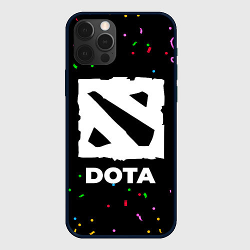 Чехол iPhone 12 Pro Max Dota конфети / 3D-Черный – фото 1