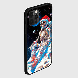 Чехол для iPhone 12 Pro Max Санта скелет астронавт, цвет: 3D-черный — фото 2