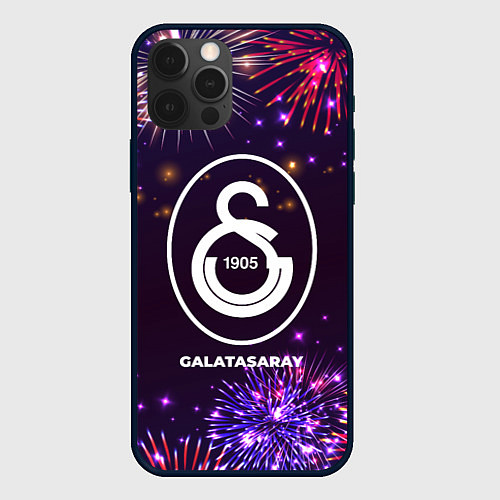 Чехол iPhone 12 Pro Max Праздничный Galatasaray / 3D-Черный – фото 1
