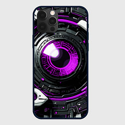 Чехол iPhone 12 Pro Max Фиолетовая сфера киберпанк