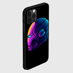 Чехол для iPhone 12 Pro Max Неоновый железный человек, цвет: 3D-черный — фото 2