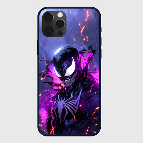 Чехол iPhone 12 Pro Max Neon Venom - Rain / 3D-Черный – фото 1