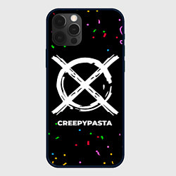Чехол для iPhone 12 Pro Max CreepyPasta конфети, цвет: 3D-черный
