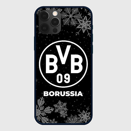 Чехол iPhone 12 Pro Max Снежный Borussia / 3D-Черный – фото 1