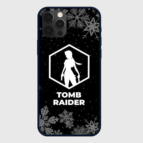 Чехол iPhone 12 Pro Max Снежный Tomb Raider / 3D-Черный – фото 1
