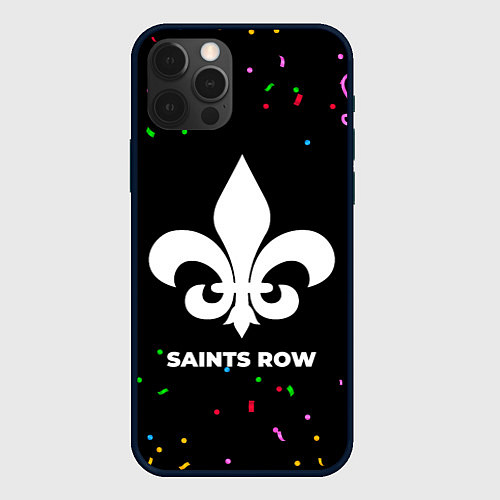Чехол iPhone 12 Pro Max Saints Row конфети / 3D-Черный – фото 1