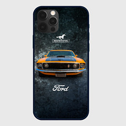 Чехол для iPhone 12 Pro Max Спортивный американский автомобиль Ford Mustang, цвет: 3D-черный