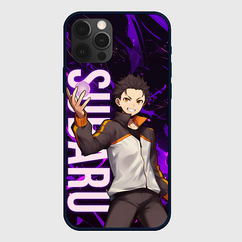 Чехол iPhone 12 Pro Max Субару Re:Zero / 3D-Черный – фото 1