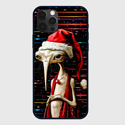 Чехол для iPhone 12 Pro Max Санта Клаус - инопланетянин, цвет: 3D-черный