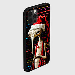 Чехол для iPhone 12 Pro Max Санта Клаус - инопланетянин, цвет: 3D-черный — фото 2