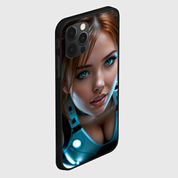 Чехол для iPhone 12 Pro Max Космонавтка, цвет: 3D-черный — фото 2