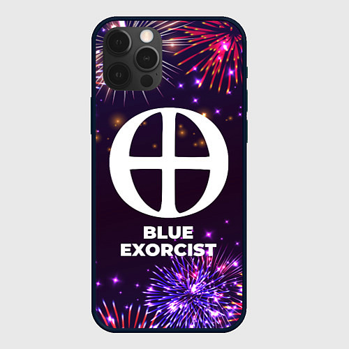Чехол iPhone 12 Pro Max Праздничный Blue Exorcist / 3D-Черный – фото 1