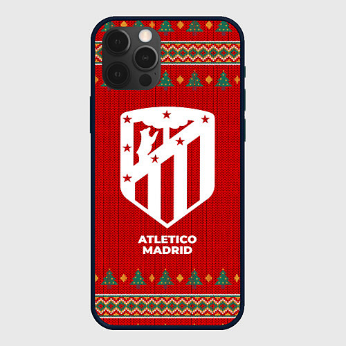 Чехол iPhone 12 Pro Max Atletico Madrid new year / 3D-Черный – фото 1