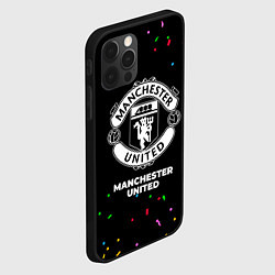 Чехол для iPhone 12 Pro Max Manchester United конфети, цвет: 3D-черный — фото 2