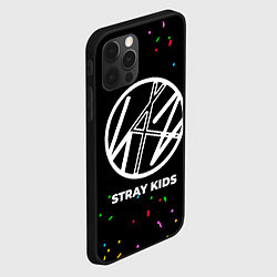 Чехол для iPhone 12 Pro Max Stray Kids конфети, цвет: 3D-черный — фото 2