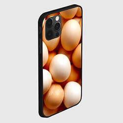 Чехол для iPhone 12 Pro Max Яйца, цвет: 3D-черный — фото 2