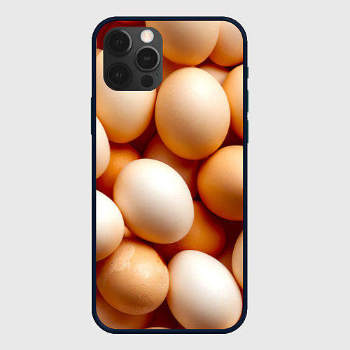 Чехол iPhone 12 Pro Max Яйца / 3D-Черный – фото 1