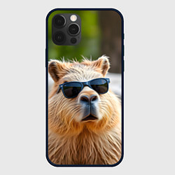 Чехол iPhone 12 Pro Max Модная капибара в темных очках