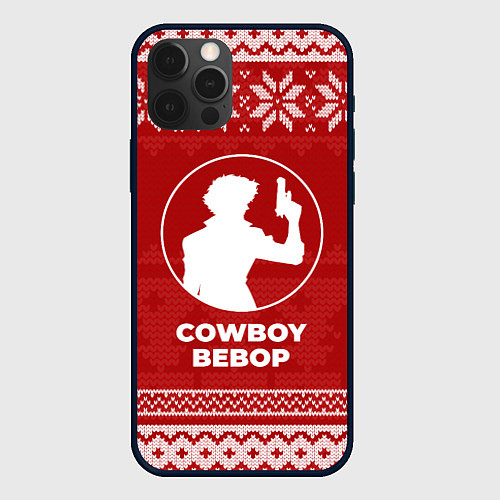 Чехол iPhone 12 Pro Max Новогодний Cowboy Bebop / 3D-Черный – фото 1