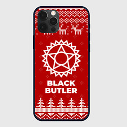 Чехол iPhone 12 Pro Max Новогодний Black Butler с оленями
