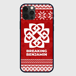 Чехол для iPhone 12 Pro Max Новогодний Breaking Benjamin, цвет: 3D-черный