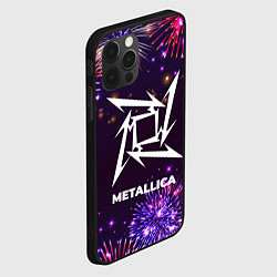 Чехол для iPhone 12 Pro Max Праздничный Metallica, цвет: 3D-черный — фото 2