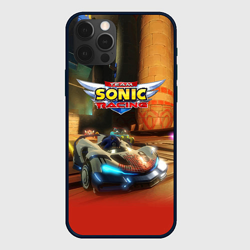 Чехол iPhone 12 Pro Max Team Sonic racing - video game / 3D-Черный – фото 1