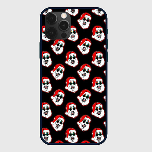 Чехол iPhone 12 Pro Max Santa clown Art / 3D-Черный – фото 1