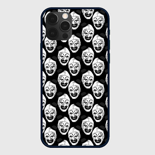 Чехол iPhone 12 Pro Max Funny terrifier clown Art / 3D-Черный – фото 1