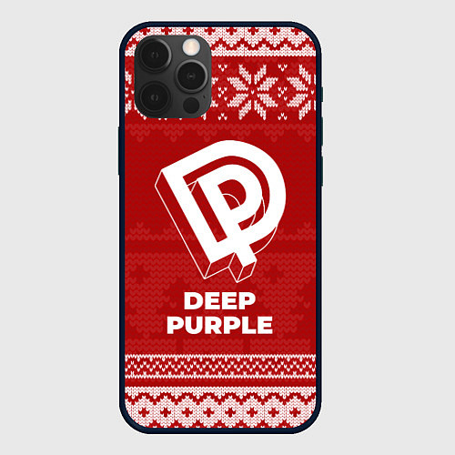 Чехол iPhone 12 Pro Max Новогодний Deep Purple / 3D-Черный – фото 1