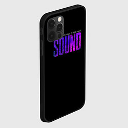 Чехол для iPhone 12 Pro Max In the beginning was sound, цвет: 3D-черный — фото 2
