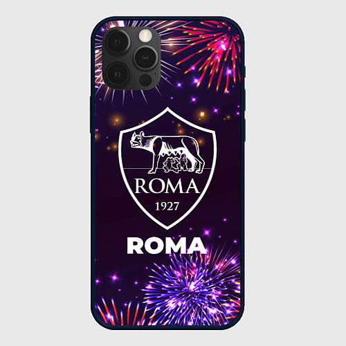 Чехол iPhone 12 Pro Max Праздничный Roma / 3D-Черный – фото 1