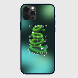 Чехол для iPhone 12 Pro Max Абстрактная ёлка, цвет: 3D-черный