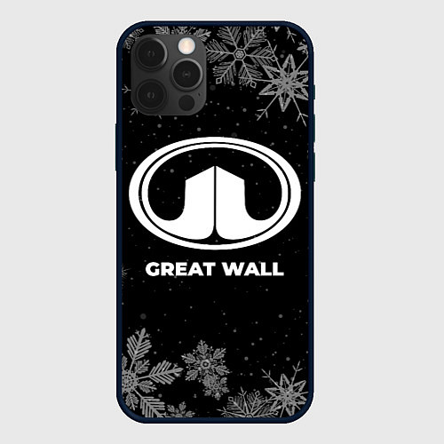 Чехол iPhone 12 Pro Max Снежный Great Wall / 3D-Черный – фото 1