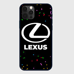 Чехол для iPhone 12 Pro Max Lexus конфети, цвет: 3D-черный