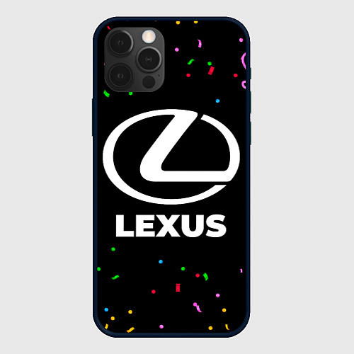 Чехол iPhone 12 Pro Max Lexus конфети / 3D-Черный – фото 1