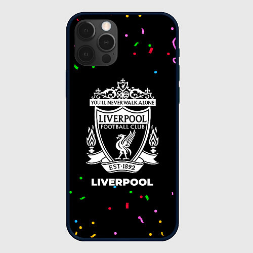 Чехол iPhone 12 Pro Max Liverpool конфети / 3D-Черный – фото 1