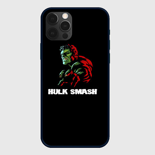 Чехол iPhone 12 Pro Max Халк Smash / 3D-Черный – фото 1