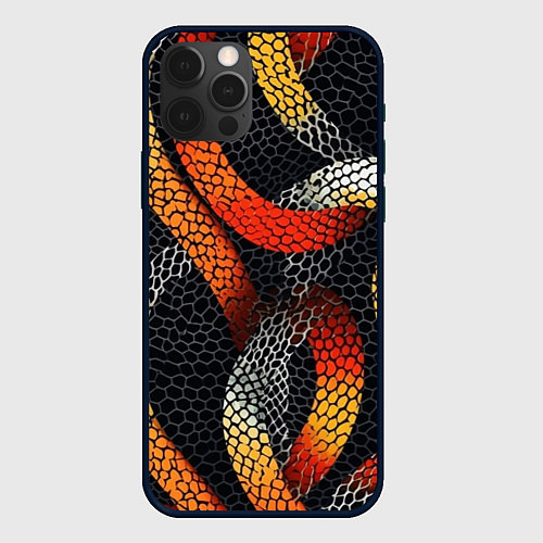 Чехол iPhone 12 Pro Max В змеях / 3D-Черный – фото 1