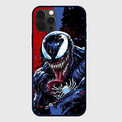 Чехол iPhone 12 Pro Max Веном черно красный