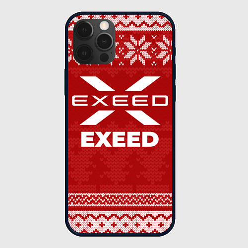 Чехол iPhone 12 Pro Max Новогодний Exeed / 3D-Черный – фото 1
