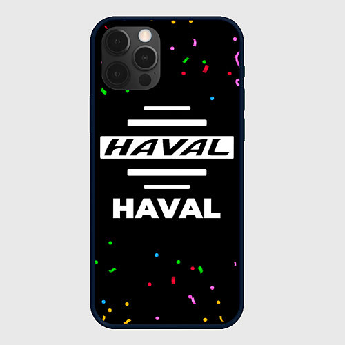 Чехол iPhone 12 Pro Max Haval конфети / 3D-Черный – фото 1
