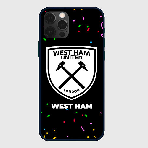 Чехол iPhone 12 Pro Max West Ham конфети / 3D-Черный – фото 1