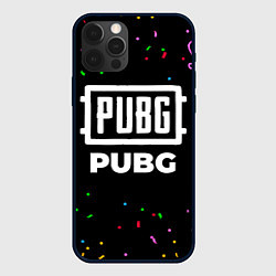 Чехол для iPhone 12 Pro Max PUBG конфети, цвет: 3D-черный