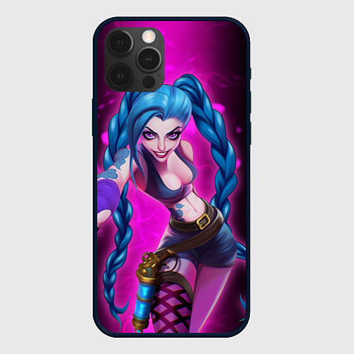 Чехол iPhone 12 Pro Max Jinx Arcane League of Legends game / 3D-Черный – фото 1