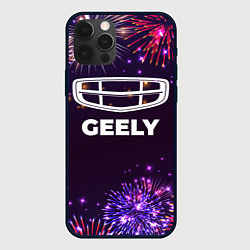 Чехол для iPhone 12 Pro Max Праздничный Geely, цвет: 3D-черный