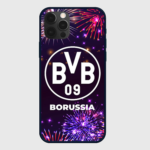 Чехол iPhone 12 Pro Max Праздничный Borussia / 3D-Черный – фото 1